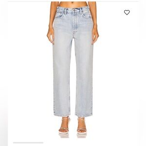 Re/Done Jeans Women Size 26 Light Blue Cropped‎ Jeans Button fly straight leg